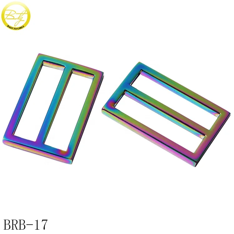 Zinc alloy women rectangular metal square ring loop buckle for bags