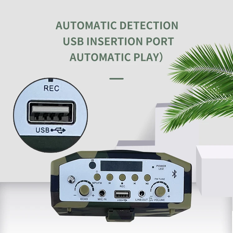 OEM Wireless Remote Control SD Card handy Megaphone Radio Portable Microphone support MP3 and USB for tour guide