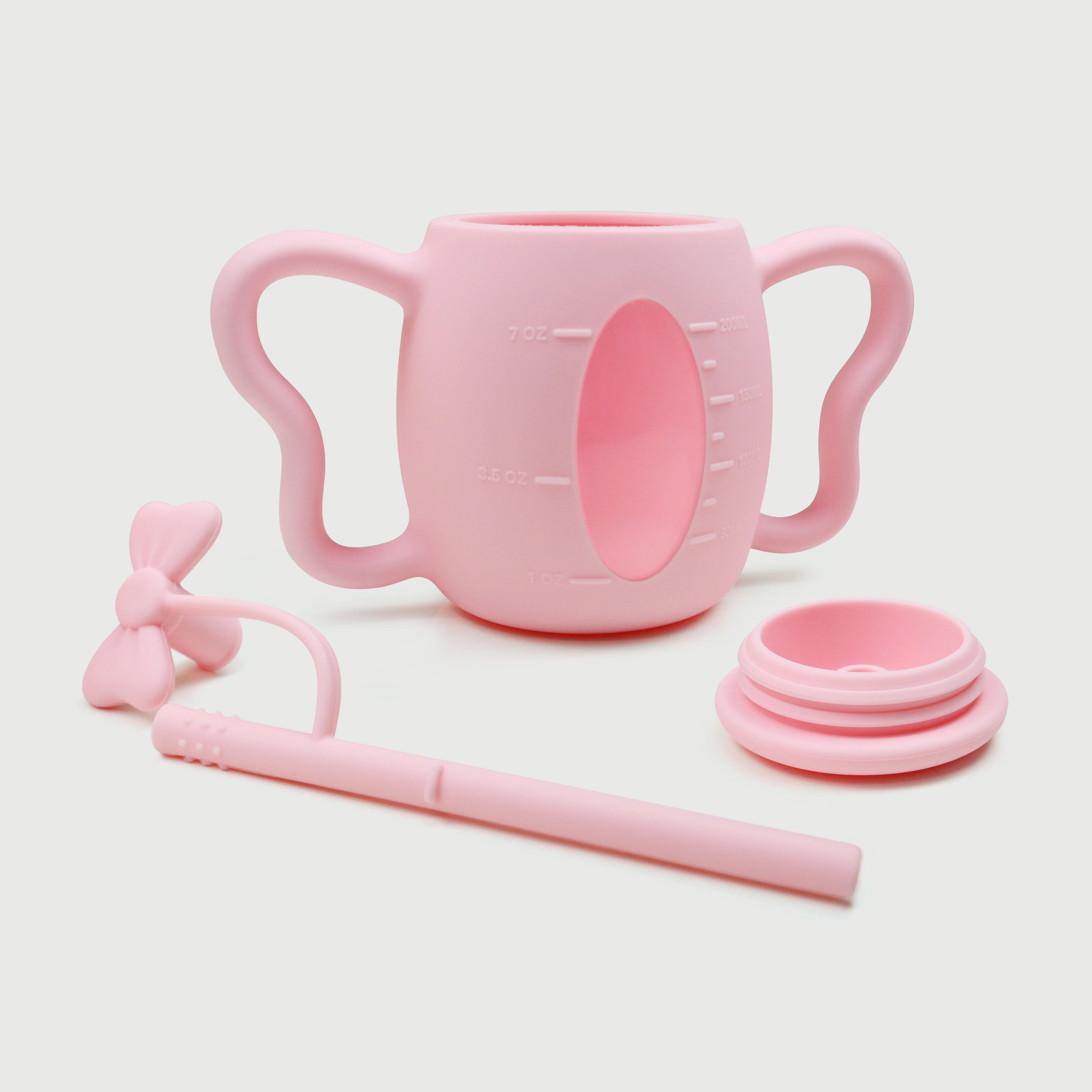 BPA free silicone butterfly shape toddler drinking cup No spill baby learning drinking silicone cup  Food grade  silicone cup wi