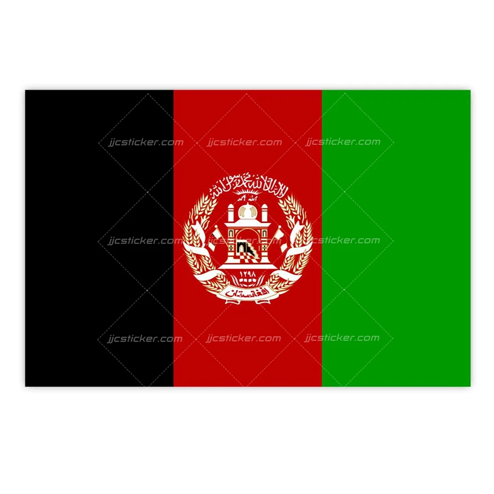 custom printing self adhesive decal paper reusable wholesale china manufacturer design pvc afghanistan country flag sticker