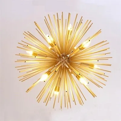 Modern chandelier golden home decor light body home lamp hedgehog pendant lighting