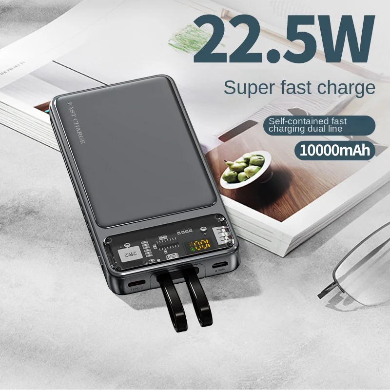 22 5 Вт супер быстрая зарядка 10000 мАч power bank прозрачный mecha 20000 мобильный источник питания