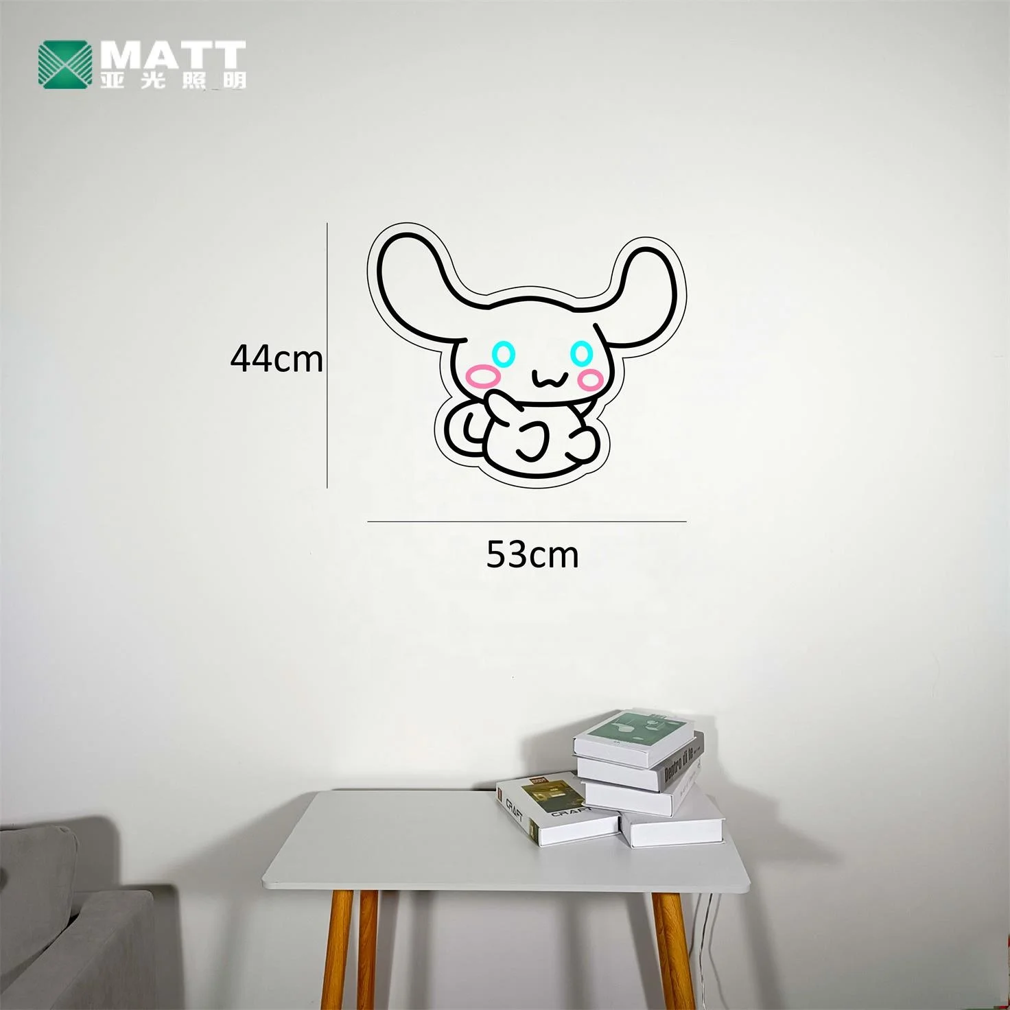 Matt Dropshipping LED Neon sign light anime cartoon custom logo neon sign