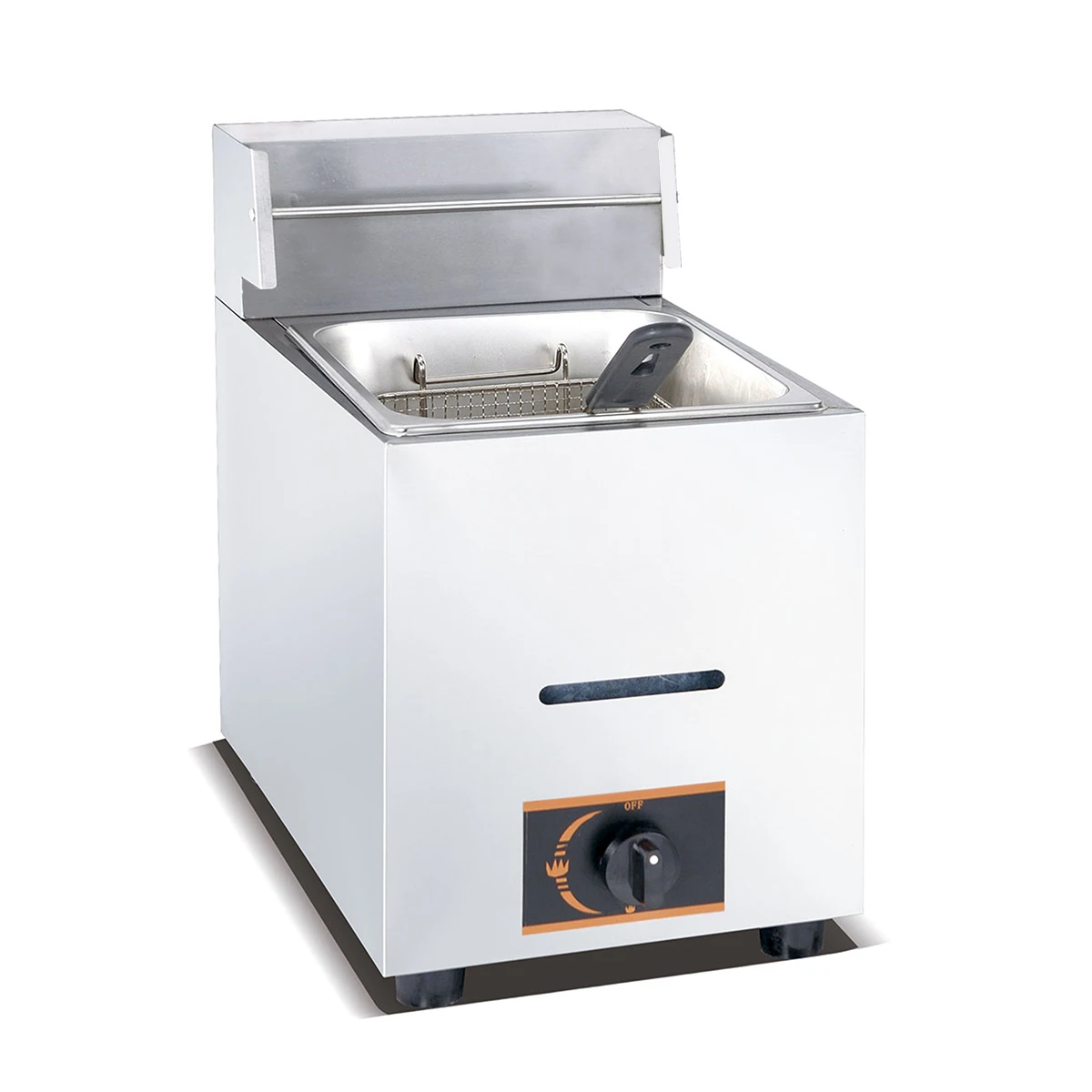 Hot sale commercial LPG gas deep fryer 71 6L single tank one basket fried chicken and French fries machine factory direct sale