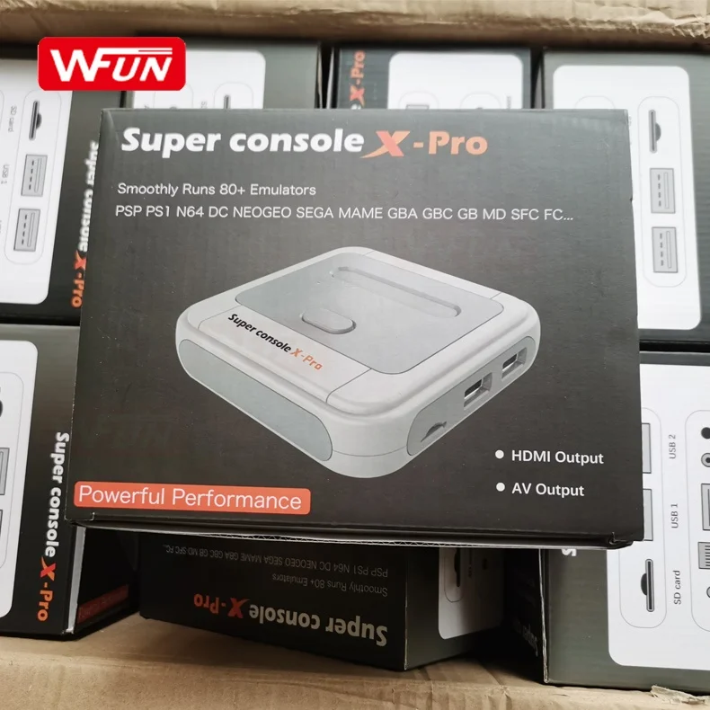  Супер консоль S905X Wi-Fi 4K HD X Pro 50 + Эмулятор 50000 игр Ретро Мини ТВ приставка Видеоигра для