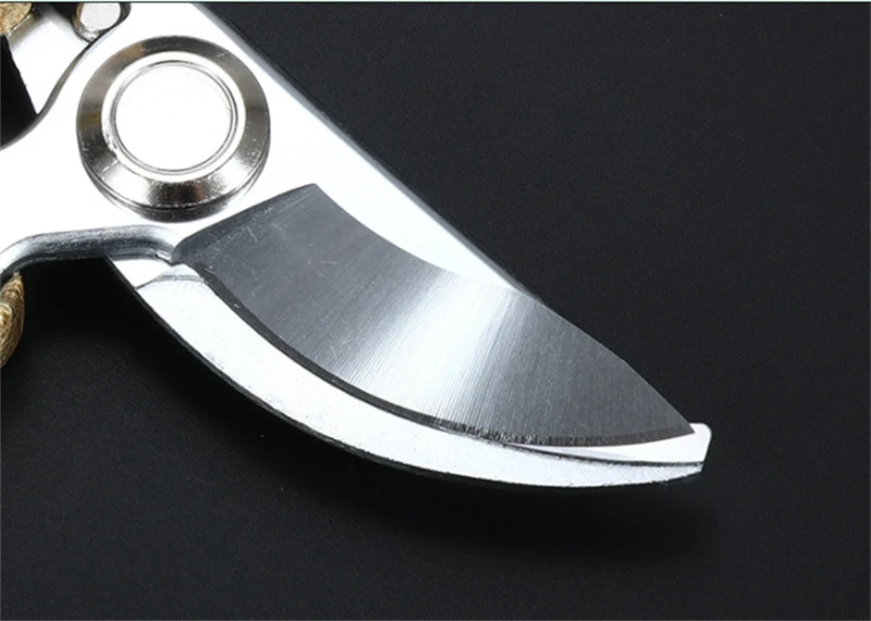 Professional SK5 Steel Blade Aluminum Alloy Handle Pruning Shears Garden Pruner Scissors Garden With Golden Wood Grain