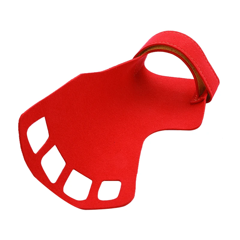 Micro Fiber Carbon Gymnastic Grips for Bars Red Color with Hole Grip Crossfit Exercise