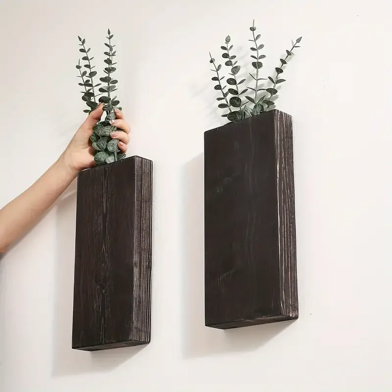 Living Room Ideal For Artificial Plants Home Decor Wooden Wall Planters For Indoor Plants Modern Farmhouse Decor For