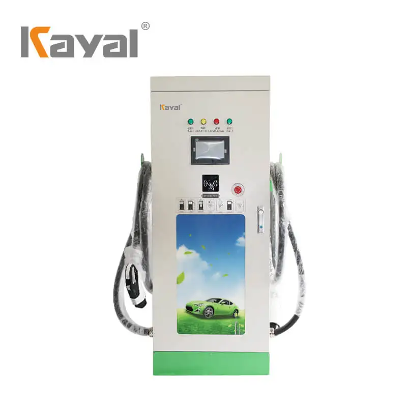 KAYAL portable power station electric car ev charger 50kw chademo ev charging station with advertisement