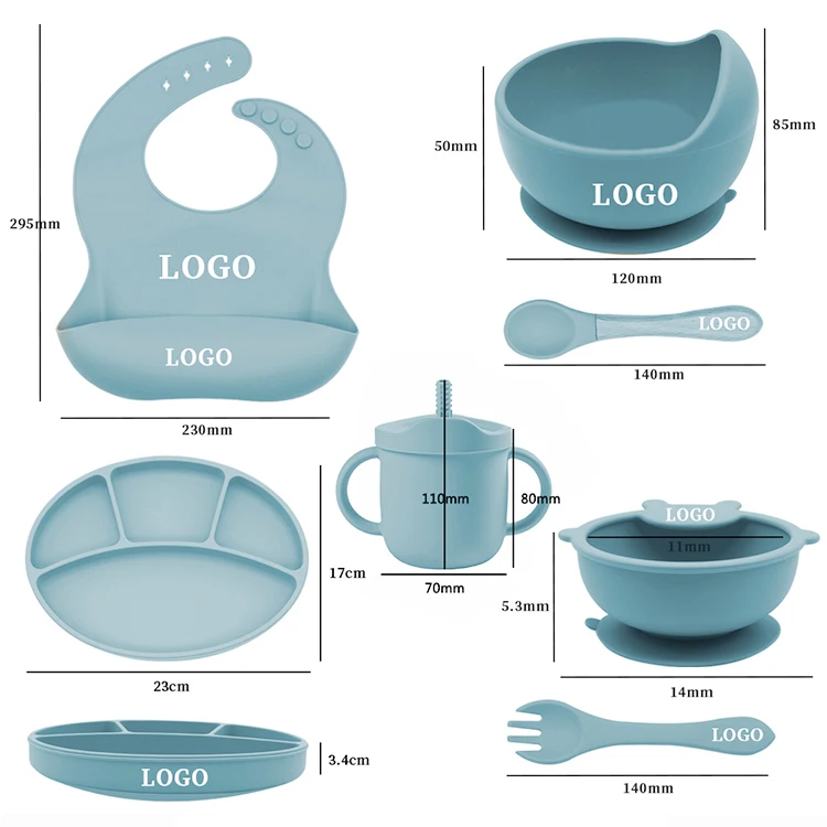 china wholesale price 2 piece cartoon tableware asl dinnerware silicone baby feeding set approved