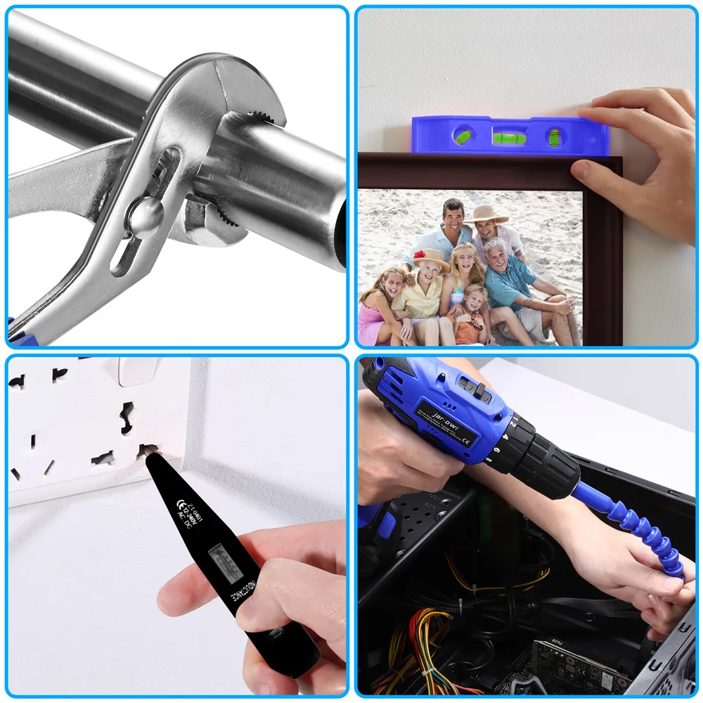 Hand Electric Lithium Battery Driver 21v Cordless Drills Machine Power Tool electrical maintenance tool kit