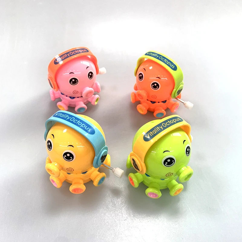 
2021 hot Cute wind-up walking plastic octopus toy with earphone for baby Giving gifts 