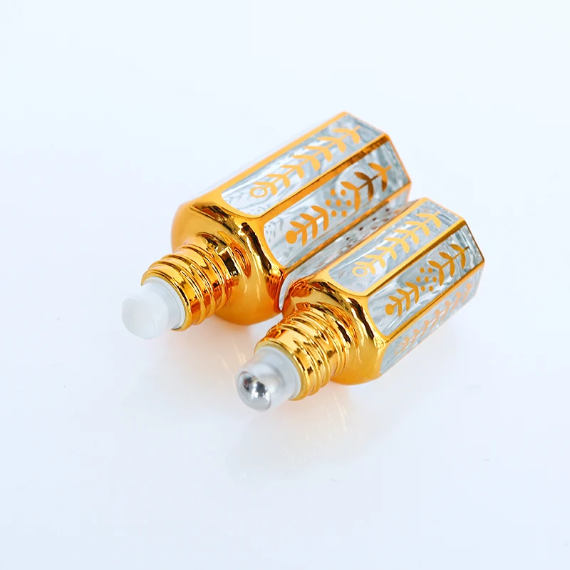 Fancy Design 6ml 9ml 12ml Mini Refillable Glass Perfume Bottle Roller  Body Massage Oil Glass Serum Bottle Attar Bottle