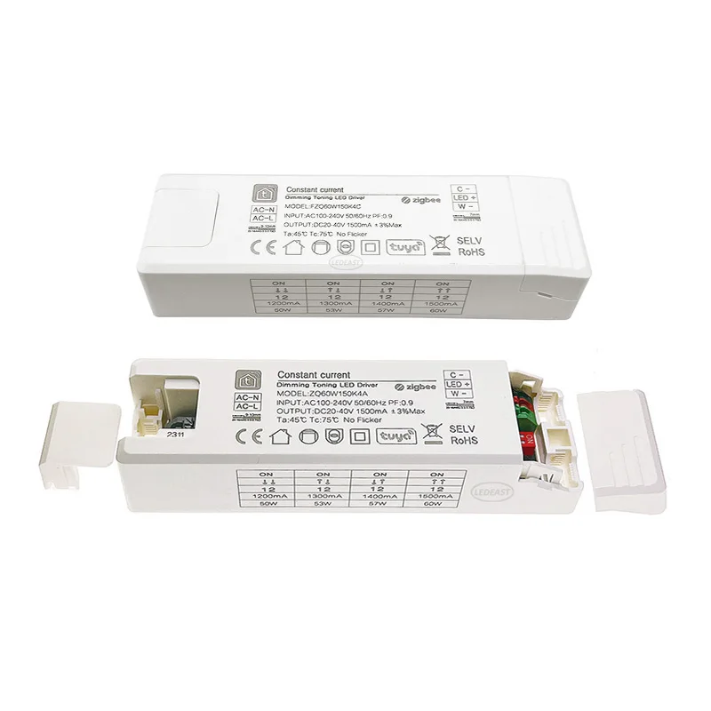 LEDEAST FZQ60W150K4C Tuya Zigbee 50W 53W 57W 60W DIP DC20-40V затемнения Выходная и регулируемая регулировка для трека