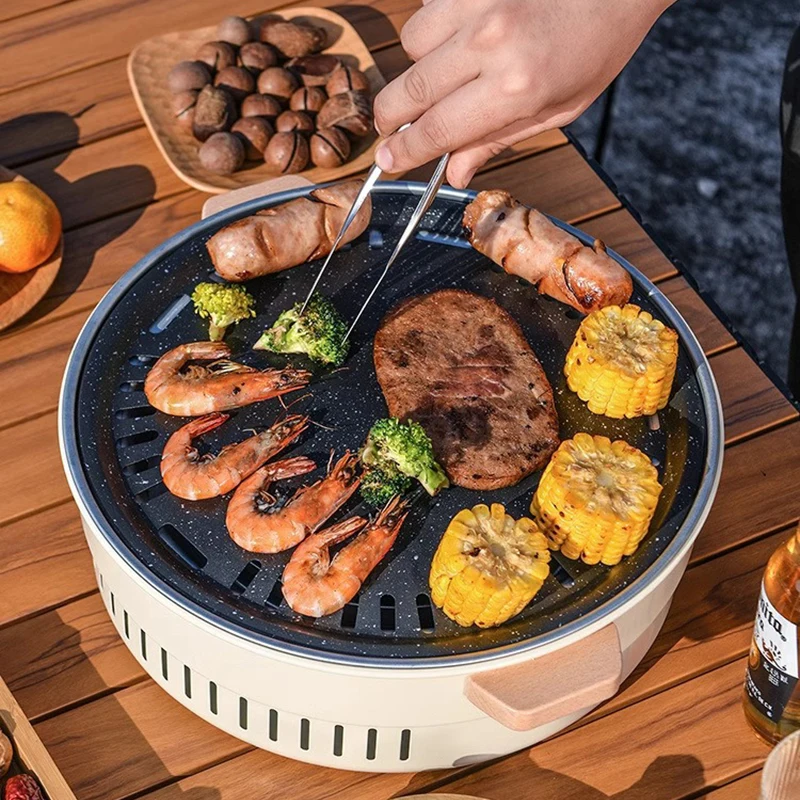 C067 Outdoor portable camping kitchen mini charcoal barbecue grill