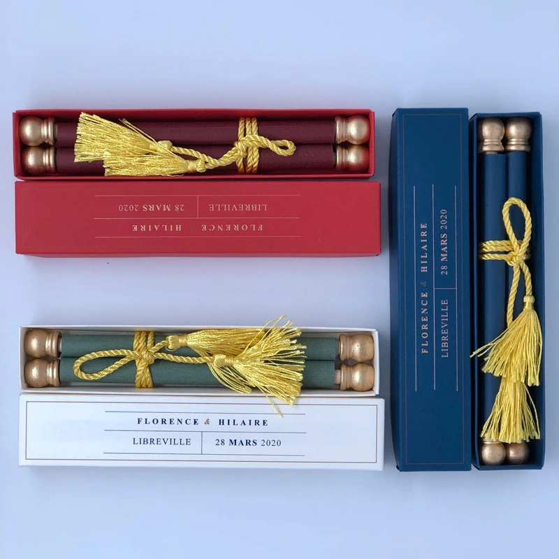 
Custom Scroll invitation card business invitation card wedding invitations luxury with elegant box 