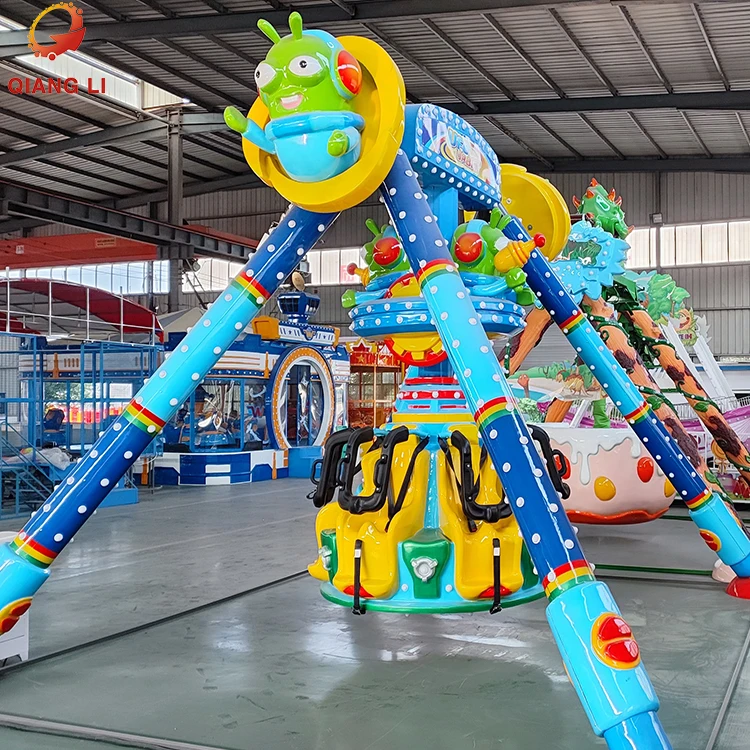 Qiangli 6 Seats Amusement Park Rides Kids Children Mini Small Frisbee Pendulum Rides 2024 source factory