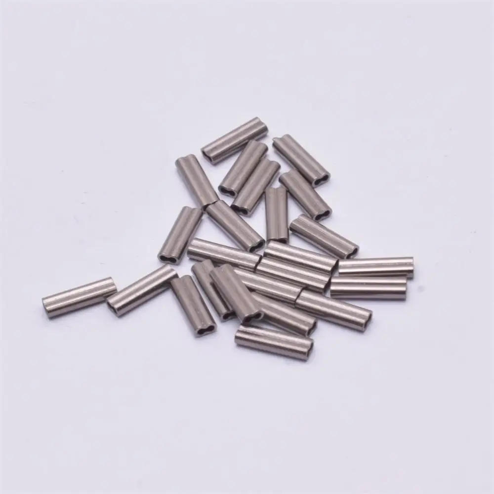 Stainless Steel Double Oval Copper Pipe Durable Fishing Line Crimping Sleeves Tube Connector Wire Tube Fishing Tackles
