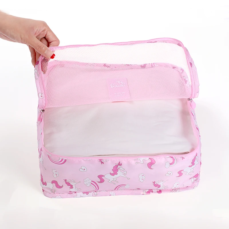 
Travel Luggage Organizer Bag Set 6PCS Storage Bag Set Clothes Underwear Socks Packing Cubes Travelling Bag 
