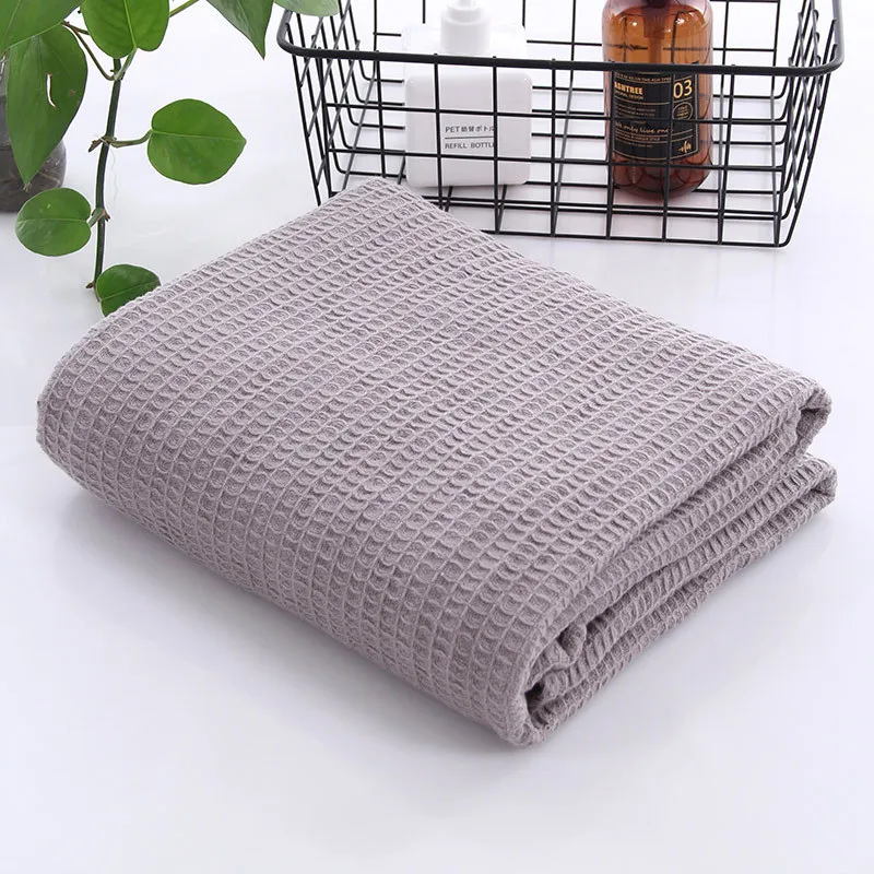 New Versatility Summer Cooling Reusable Breathe Organic 100% Cotton Waffle Weave Throw Blankets With Custom Logo