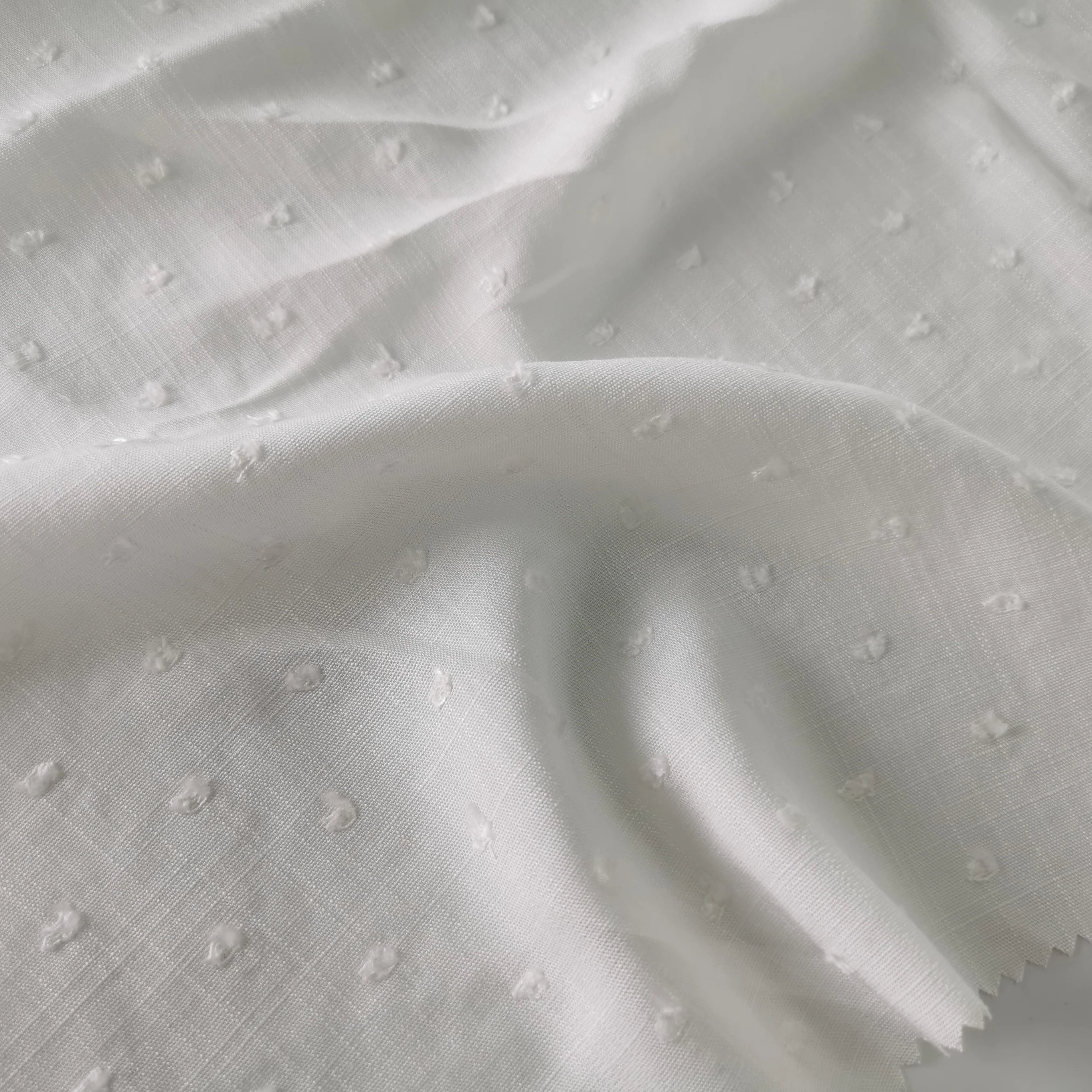 New arrival samples dot fabric Jacquard fabric 100% cotton fabric for garment