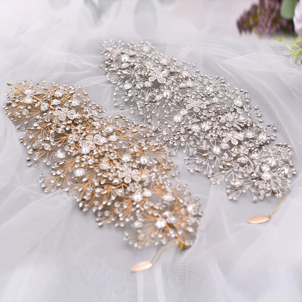 dropshipping products 2021 Luxury Bridal headband  Tiara handmade bridesmaid wedding hair accessories