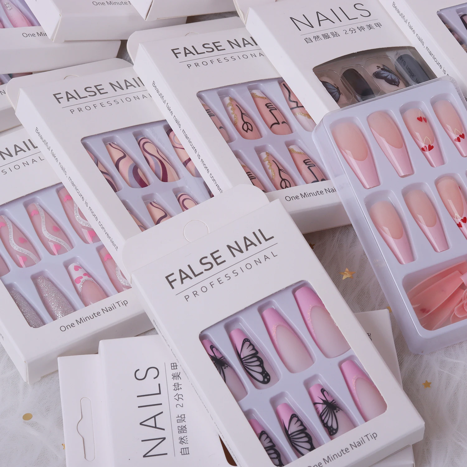 Накладные ногти ручной работы, частная торговая марка, оптовая продажа, профессиональный поставщик накладных ногтей