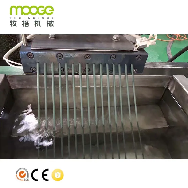 Energy Saving Electric Heating Plastic Granulator Making Machine With Water Cooling Tank