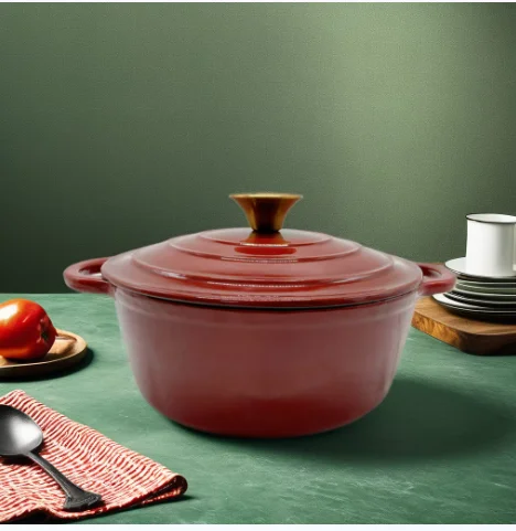 Nordic Style Chinese Design Oval Nonstick Enamel Cookware Soup & Stock Pots Casserole Dish and Pots