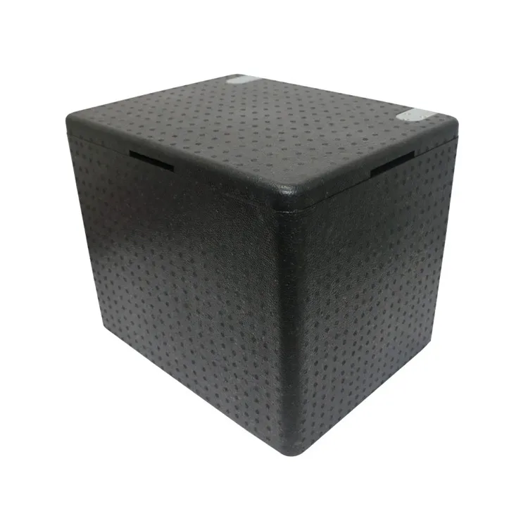 MK Black delivery thermo food insulation thermal epp foam box epp foam box with hinge for delivery