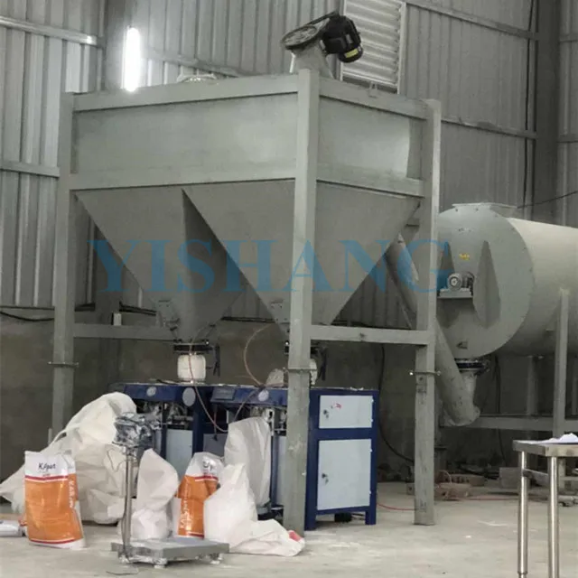Simple mineral binder bond horizontal dry mortar mixing machine equipment ribbon batch mixer production line