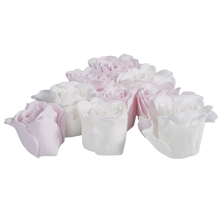 Wholesale Customized Rose Shape Bath Soap Dispenser Flower Moisturizing Flower Soap Sets