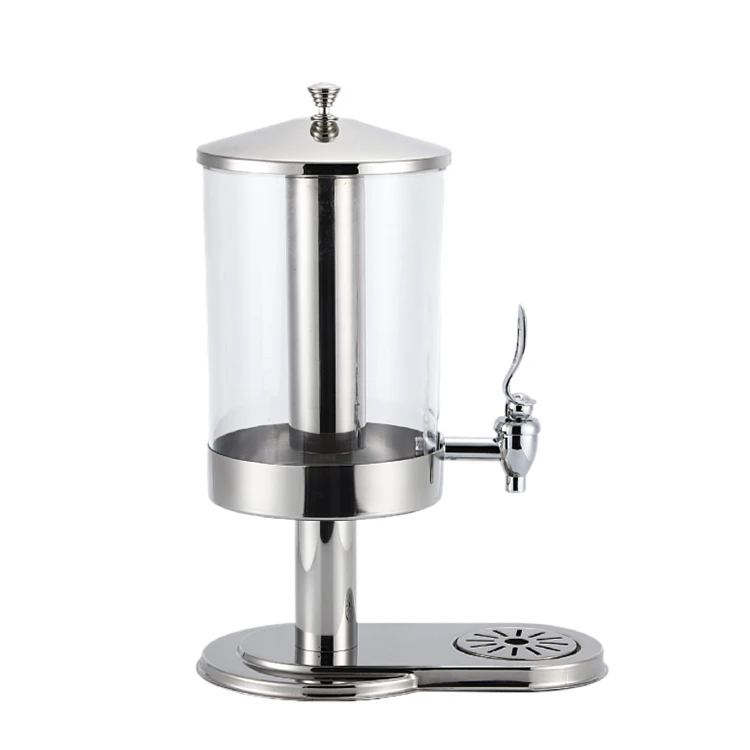 Stainless steel juicer dispenser commercial refrigerated steel machines 7L milk tea chocolate coffee milk dispenser