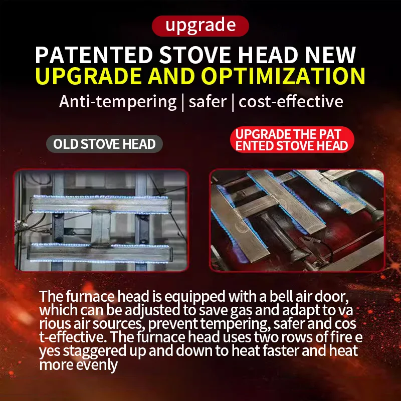 Stainless steel gas energy saving constant temperature hand grab cake 120-50/8MM  machine