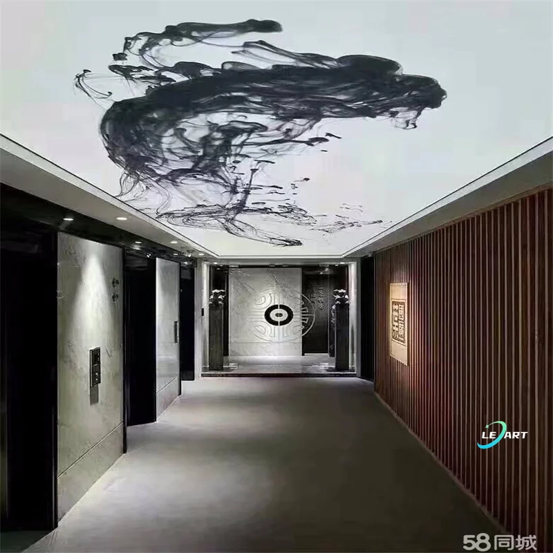 Zhejiang Decorative PVC False ceiling panel spanndecken plafond tendu pinglaed stretch ceiling for kitchen