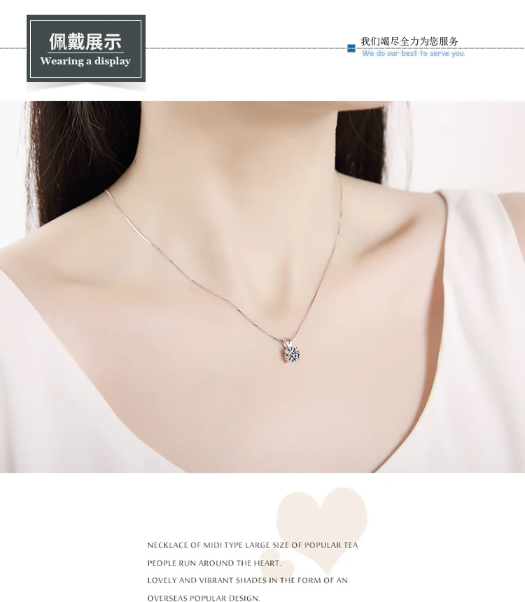 platinum jewelry necklace pt950 18k white gold moissanite prix par carat luxury queen jewelry necklace quick delivery