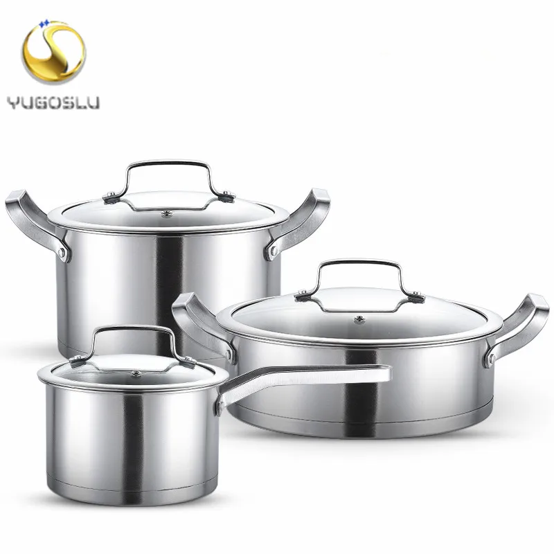 home appliance Factory Wholesaler stainless steel cooking pot cookware set for kitchen