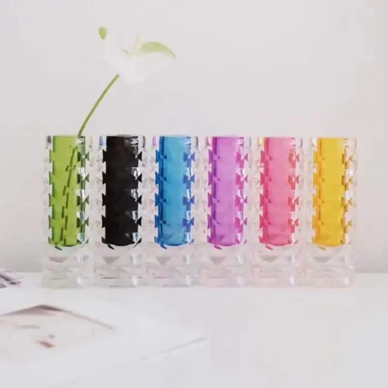 Desktop Office Flower Decorative Acrylic Plastic Flower Vase Table Vase Small Flower Vase Home Decor