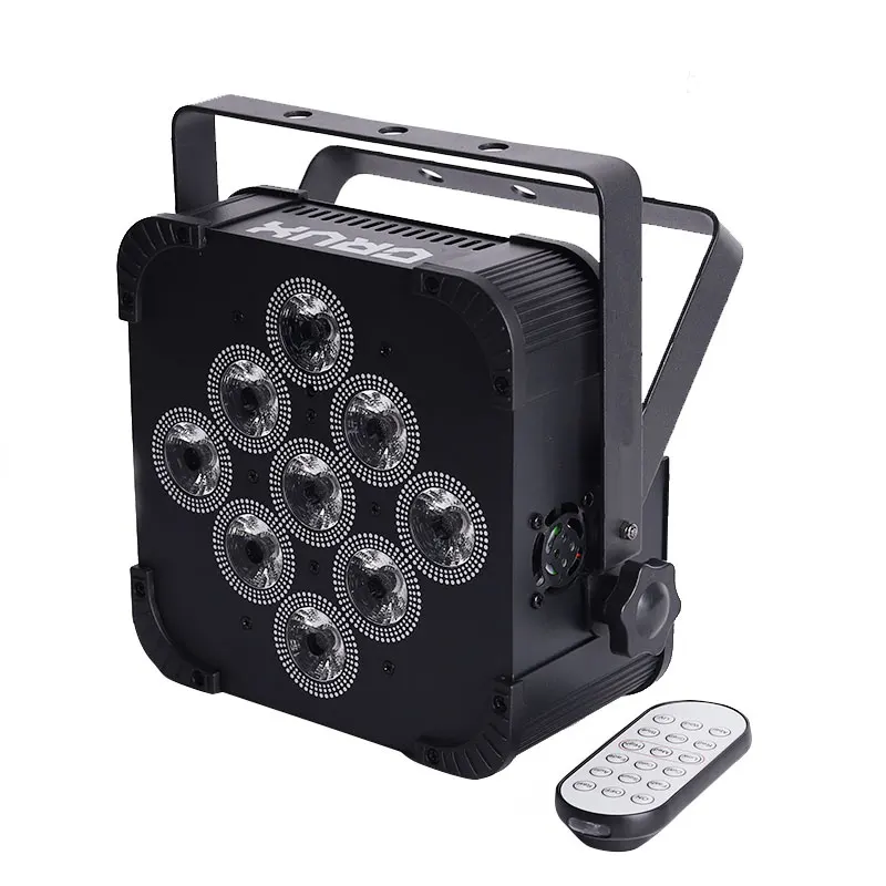 Poland Stock 9X18W 6in1 RGBAW UV Battery Powered Wireless LED Stage Par Light For Wedding Party Club