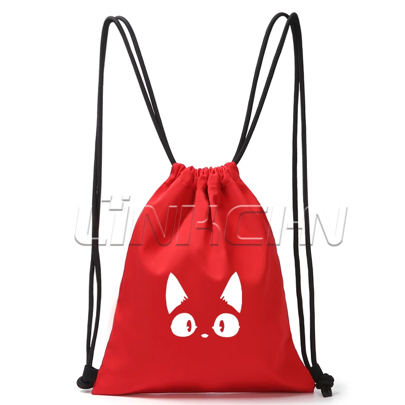 Оптовая продажа, рюкзак на шнурке из полиэстера 420D с индивидуальным принтом