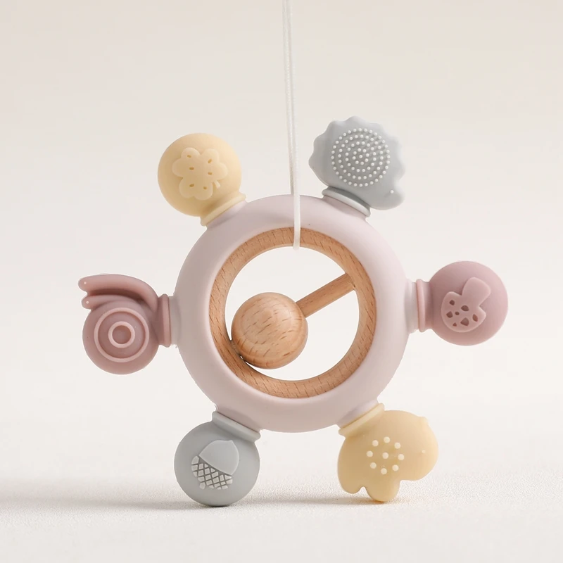 Exclusive Silicone Forest Baby Teether Baby Soothing Toy Baby Silicone Teether Ring