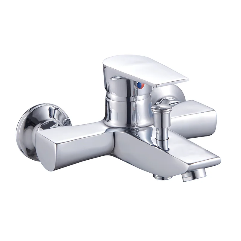wall mounted shower zinc square body shower faucet mixer tap for bathtub