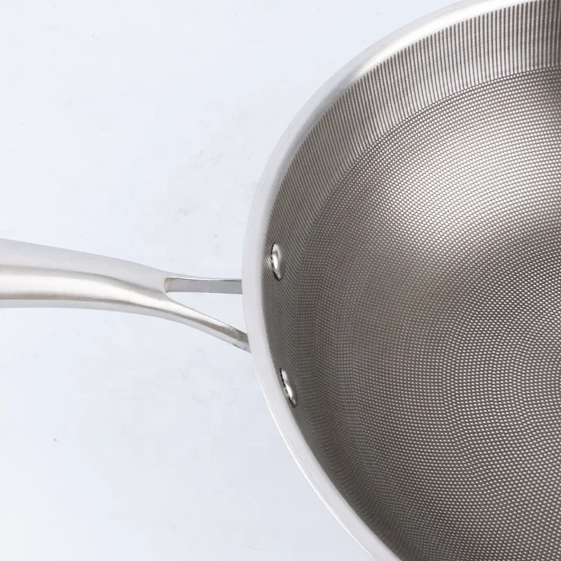 High Quality Titanium induction nonstick wok Food Grade 32/34cm wok professionnel for Gas and Induction Cooker
