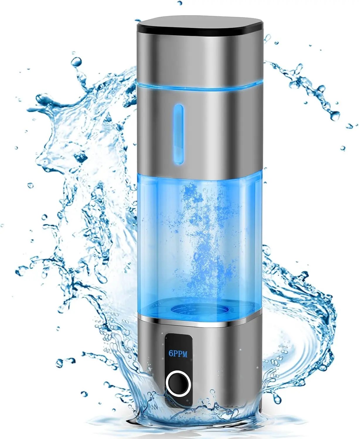 Smart Water Bottle Ion Water Bottle with LED Display  Water Ionizer Machine Suitable for Office  Travel and Daily Drinking