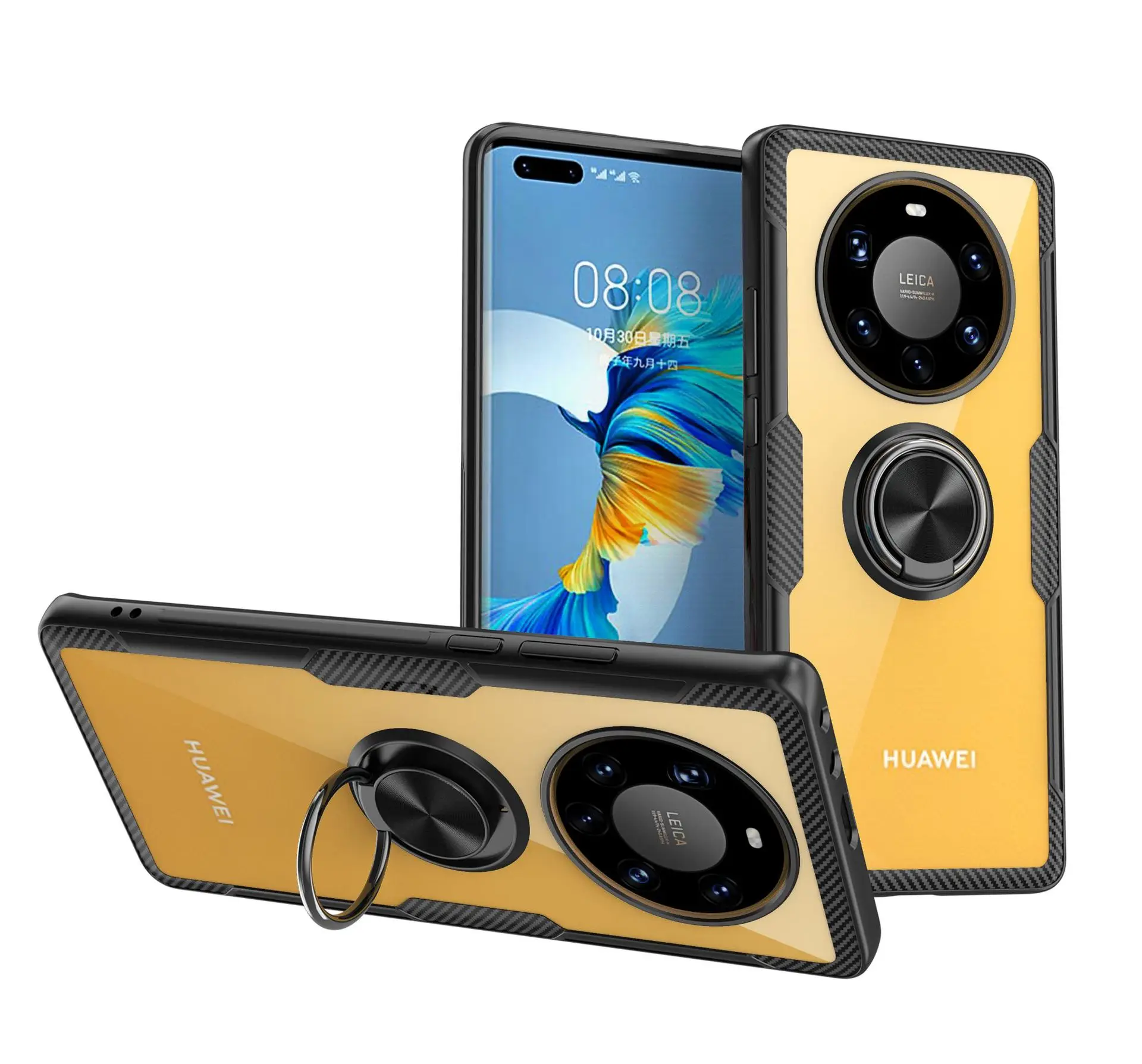Luxury Crystal Kickstand Ring Holder Shockproof Phone Case for Huawei Mate 40 Pro Pro+