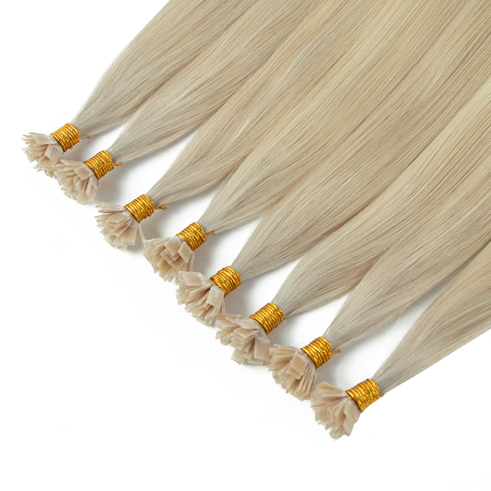 Double Drawn 100% Virgin Human Hair I V U Flat Tip Russian Keratin Flat Tip Hair Extensions