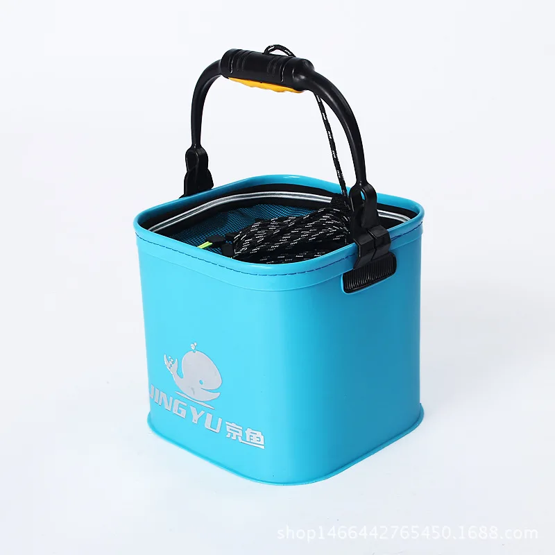 New Product Waterproof Outdoor Foldable Live Fish Box Waterproof Eva Soft Bait Bag Multi-functional Foldable Beach Bucket