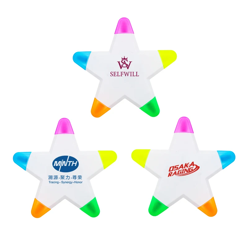 Печать на заказ, офисные канцелярские товары, пластиковые маркеры, набор маркеров в форме звезды