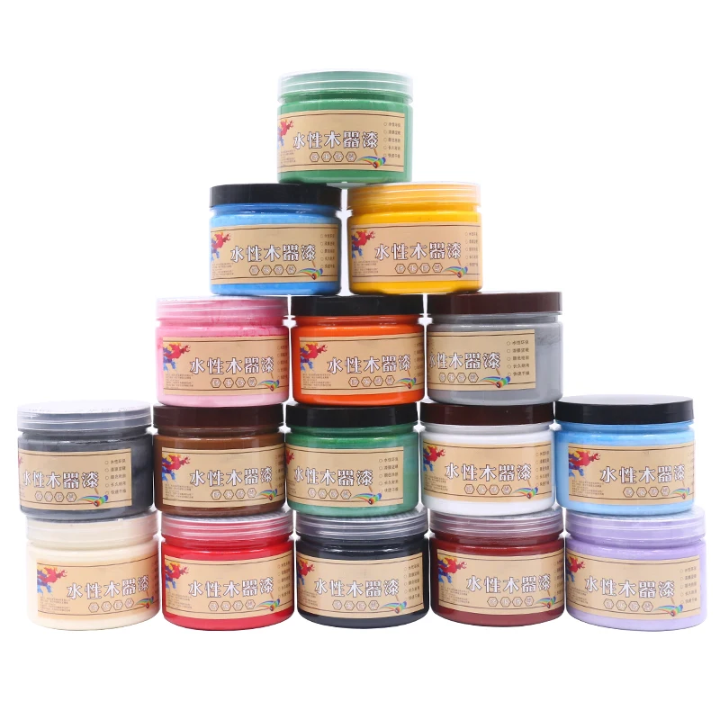 250g White Color Water-proof and Mildew-proof Water-based Woodwork Paint Craft Paints for Home Furniture Building Coating