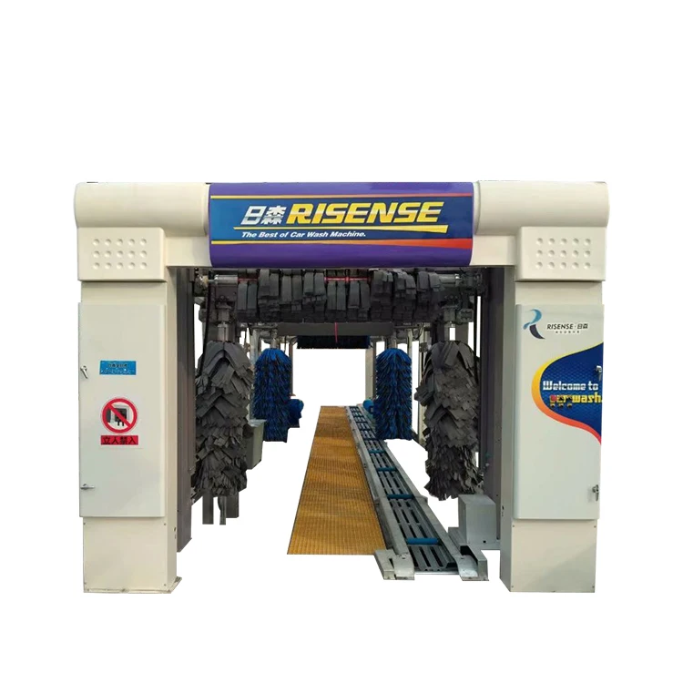 China Qingdao Risense drive through full automatic brush washing car wash machine tunnel system price